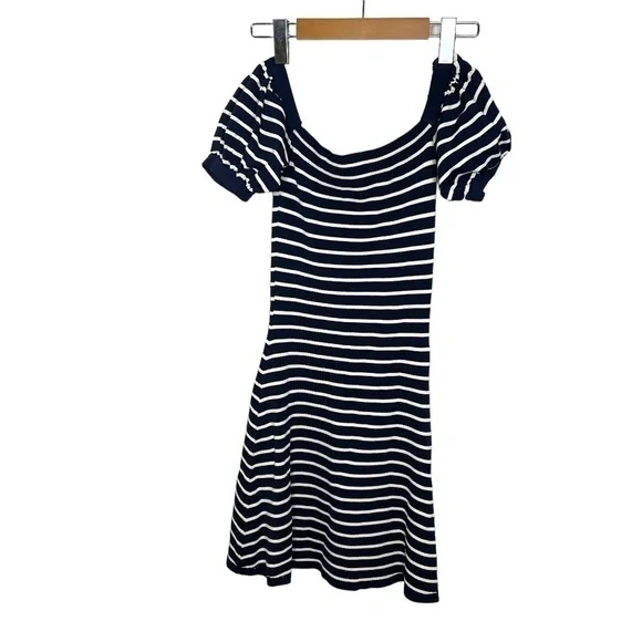 Navy White Stripe Dress 💙 - Picture 3 of 9